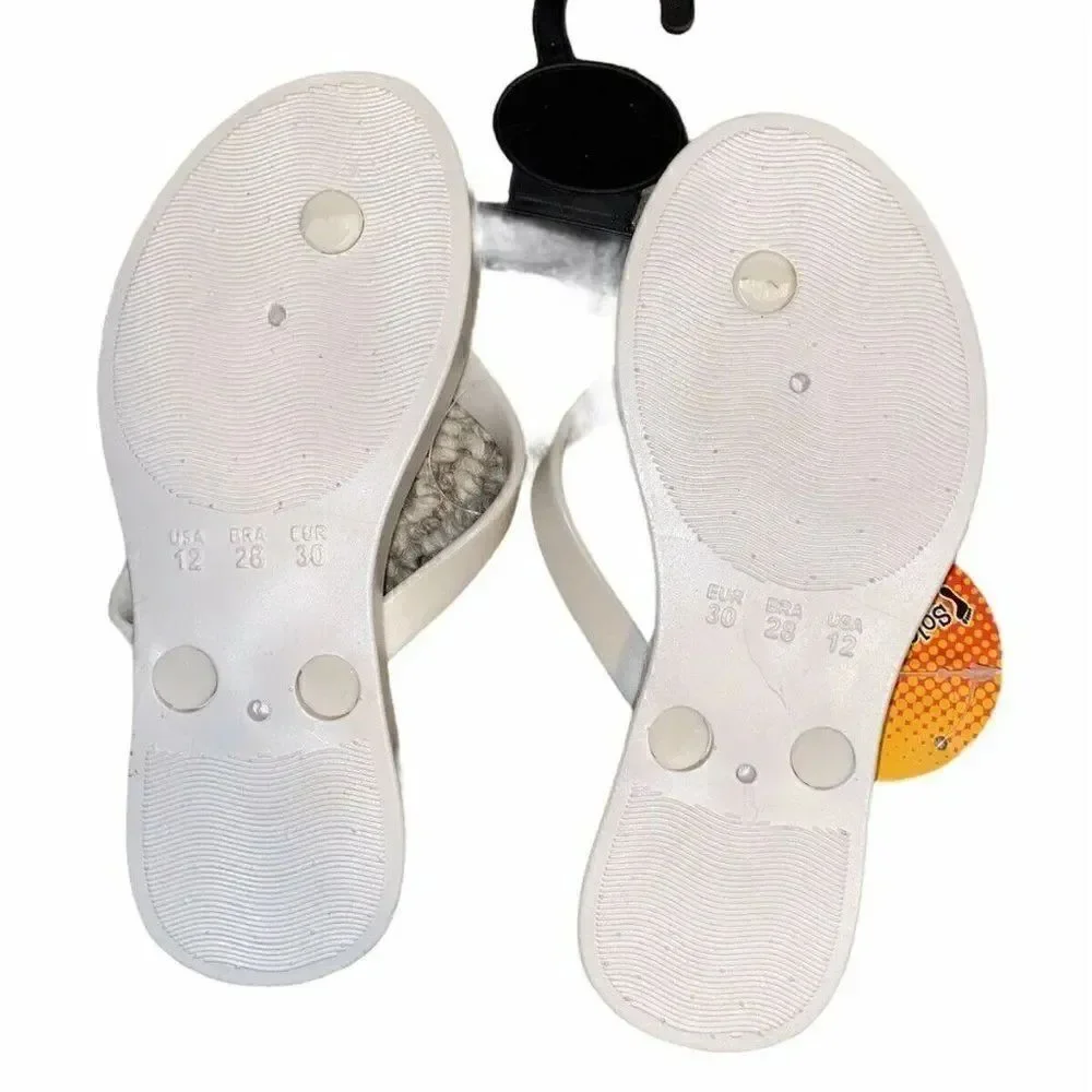 Sole Selection White Purple Ice Cream FLIP FLOPS